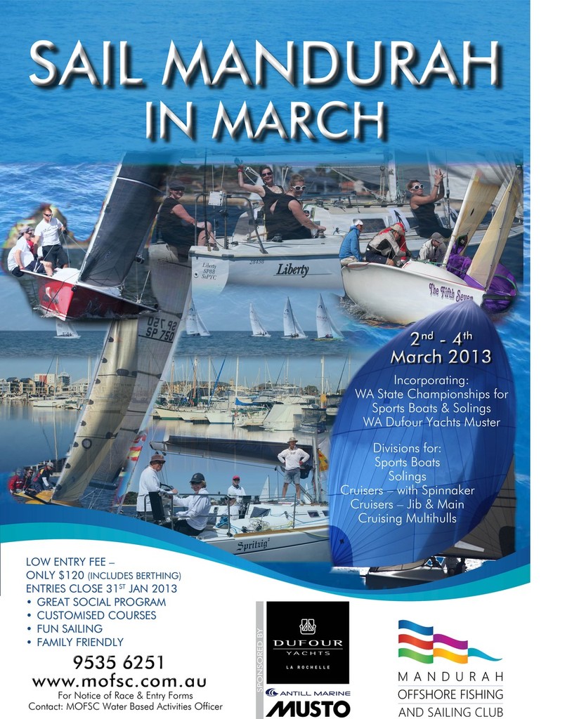 Fun, Fun, Fun!  The Sail Mandurah in March Regatta poster. © Sail Mandurah in March Media